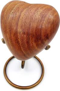 Wooden Heart Urn Keepsake Cremation Urn <b>for</b> Human Pet <b>Ashes</b> Handcrafted Urn Heart Shaped - Perfect <b>for</b> Adults & Infants - Product Image 3