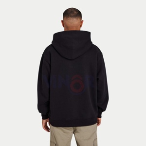 Sweat à capuche unisexe surdimensionné en molleton français pour l'hiver, mode féminine, technique d'impression à l'écran, broderie, sweat à capuche uni teint - Product Image 2