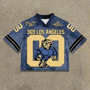 เสื้อเจอร์ซีย์ฟุตบอลอเมริกันโอเวอร์ไซส์2025 boxy เสื้อแฟชั่นฮิปฮอปผ้าตาข่ายแนวสตรีทย้อนยุค - Product Image 5