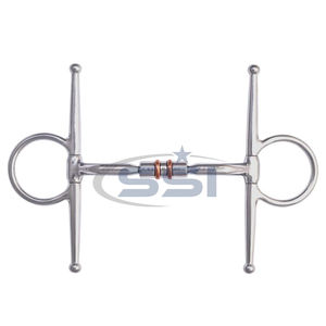 Vollbacken-Rotationsgebiss mit Doppel-Kupferrollen Edelstahl Premium Reittraining Gebiss - Product Image 1