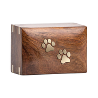 Urnas Pequeñas de Madera Natural de Alta Calidad para Mascotas, Urnas de Cremación de Madera para Perros y Gatos, Venta al por Mayor de Fábrica en Vietnam