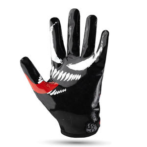 Guantes de recepción de fútbol con logotipo personalizado de gama alta Guantes de receptor antideslizantes con impresión de silicona - Product Image 3