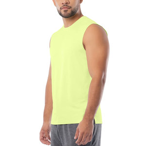 Débardeur d'été respirant sans manches en coton oem pour homme avec impression personnalisée pour gym streetwear et marque de distributeur - Product Image 3