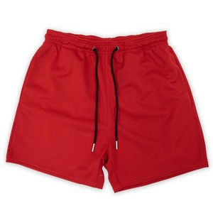 Pantalones cortos de malla 100% poliéster estampado personalizado con su logotipo Cintura interior cordón elástico bolsillos laterales servicio OEM - Product Image 2