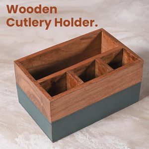 Budget Friendly Wooden Spoon <b>Holder</b> Handmade <b>Utensil</b> Organizer for Daily <b>Kitchen</b> Use Premium Look Wooden Spoon <b>Holder</b> - Product Image 5