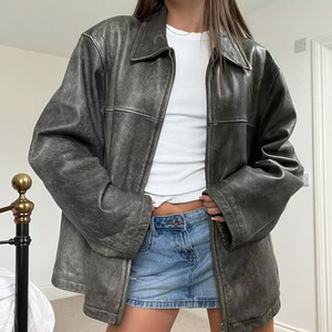 Chaquetas de Cuero de Moda para Mujer, Novedad Más Vendida, Ropa de Invierno, Chaquetas de Cuero de Manga Larga para Mujer - Product Image 1