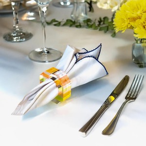 Servilletero de resina multicolor, accesorio de Decoración de mesa elegante para el hogar, comedor, boda y fiesta, elegante, vibrante y artístico - Product Image 2