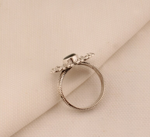 Bague en argent sterling 925 faite à la main Malachite fleur bague de mariage de créateur pour hommes et femmes pierre précieuse ovale cadeau à la mode chrétien - Product Image 6