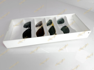 Blanc laiteux optique boutique led intérieur affichage conception acrylique support pour magasin de lunettes vision longue portée - Product Image 2