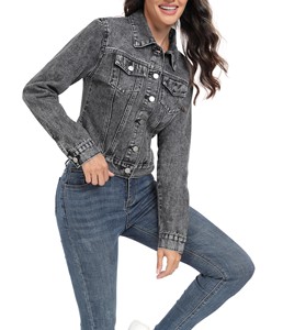 Veste en jean pour femmes entièrement personnalisée style parfait offre spéciale prix raisonnable meilleurs designs Veste en jean légère - Product Image 5