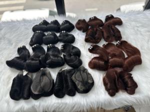 ผมคนแบบยืดหยักศกสองชั้นสำหรับต่อผมผมคนเรียเวียดนาม - Product Image 2