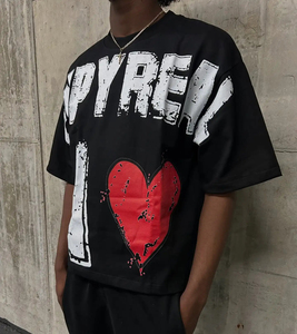 Wholesale Oversized Printed T-Shirt Men Streetwear <b>Graphic</b> <b>Tee</b> Loose Fit 100% Cotton Jersey Summer Fashion Casual Hip Hop Bulk - Product Image 3