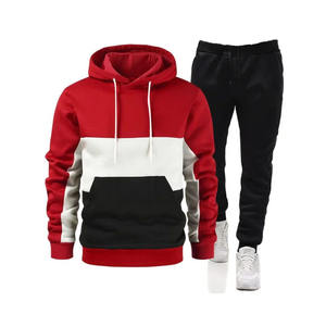 Ropa de calle personalizada, chándales informales, jersey de último diseño, conjuntos de contraste, joggers elásticos, gimnasio, 100%, chándal de invierno de lana - Product Image 1