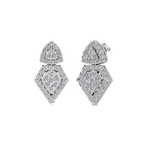 Pendientes de tuerca de diamante Natural de lujo con forma de pera de cometa clásica 950 joyería fina de moda de platino para fiestas OEM ODM IGI para mujeres - Product Image 2