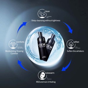 Gel à raser en mousse à étiquette privée, crème à raser pour peaux sensibles, soin quotidien <span class=keywords><strong>de</strong></span> la barbe pour hommes - Product Image 6