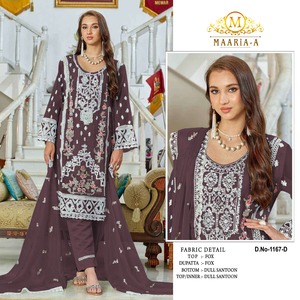 Ropa étnica elegante para mujer Pure Georgette Kurti Pant Dupatta Set intrincado Karachi Pakistani Work cómodo elegante Georgette - Product Image 3