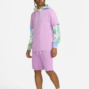 Shorts de survêtement décontractés pour hommes, vintage, été, imprimé délavé à l'acide, uni, teint, écologique, respirant, coton, cargo, cordon de serrage à la taille, poche - Product Image 6