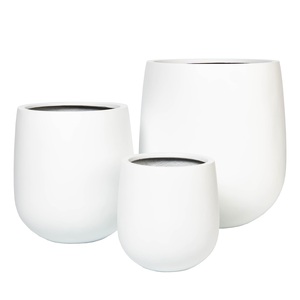 Jardinière en résine OEM ODM Propagator Kits Matt White Vases Top New Color Painting Tall Cylinder Large For Outdoor And Indoor - Product Image 6