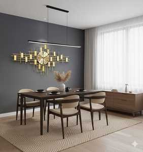 Hanging Metal Iron Golden Wall <b>Clock</b> with Needle Display <b>Modern</b> Design for Living Room Bedroom Office Decoration - Product Image 3