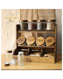 Vietchoice Modern Bamboo Multifunction <b>Kitchen</b> Spice <b>Rack</b> 3-Tier Expandable Standing Shelf Cabinet <b>Storage</b> Organizer Wholesale - Product Image 5