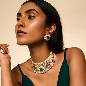 Kundan Wedding <b>Necklace</b> Elegant & Dazzling - Product Image 3