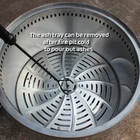 Zahid Exports Brasero de jardin sans fumée à bois, pour barbecue et divertissement extérieur, avec structure pliable, cendrier propre et en acier inoxydable