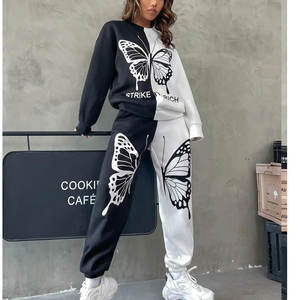 Custom Heavyweight Space Cotton Oversized Sudadera Baggy Jogger Chándal Set Vintage Print Fabricado 100% algodón - Product Image 4