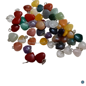 Colgantes de piedra de corazón de buena calidad, último Colgante de Piedra de corazón para curación de puesta a tierra y regalo de joyería - Product Image 1