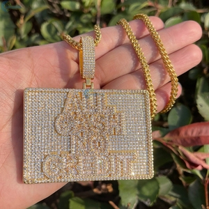 Collar con Colgante ALL EYES ON ME, con Diamantes Cultivados en Laboratorio, Estilo Hip Hop, Brillante, para Hombre - Product Image 6