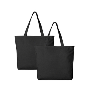 Sac de plage en toile pour femme, personnalisable en gros, sac fourre-tout en toile de haute qualité avec couleur unie personnalisée, sac léger - Product Image 1