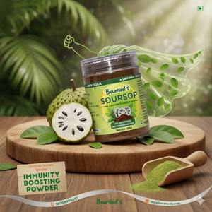 Corossol Gaviola poudre de feuilles en vrac sans conservateurs Graviola Laxman Phal naturel séché séché au soleil - Product Image 1