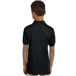 Polo Slim Fit de couleur unie personnalisé pour les jeunes, décontracté à col à deux boutons, vert - Product Image 5