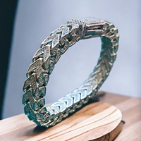 Pulsera de Plata S925 con Moissanita VVS, Estilo Hip Hop, para Hombre, Certificada por IGI, Regalo de Boda