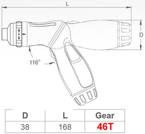 Destornillador de carraca OEM ODM de Taiwán con mango de pistola Swrivel magnético 46T 8PCS Phillips ranurado Pozidriv - Product Image 3