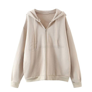 Sudadera con capucha de forro polar ligero para mujer, 100% algodón, cortavientos, de secado rápido, talla grande, con cuello y forro. - Product Image 1