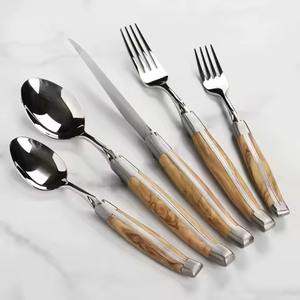 Ensemble de couverts en acier inoxydable, couteau, fourchette, cuillère dorés, pour hôtel, restaurant - Product Image 5