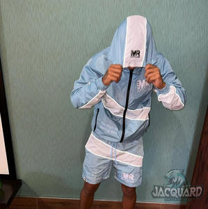 Ensemble coupe-vent personnalisé de haute qualité pour hommes coupe décontractée en nylon respirant avec doublure réfléchissante survêtement pour l'été - Product Image 4