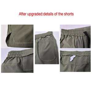 Pantalones cortos de entrenamiento de poliéster para gimnasio de secado rápido para hombre, estilo deportivo con cordón colorido para correr y entrenar - Product Image 3