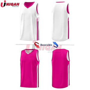 Maillot de basket-ball réversible unisexe de haute qualité, style hip-hop, ensembles d'uniformes d'équipe athlétique, chemises vierges, tailles respirantes - Product Image 2