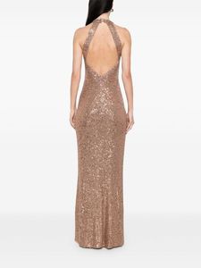 Elegante vestido de noche largo de gasa con cuello en V antiestático y transpirable para mujer con silueta recta para reuniones de fiesta - Product Image 3