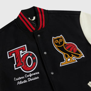 Custom Men's Baseball <b>Jacket</b> Logo Patch <b>Trucker</b> Letterman Varsity Leather <b>Jacket</b> Street Wear Varsity Varsity <b>Jacket</b> Finished - Product Image 5