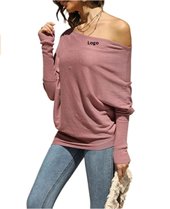 Off the Shoulder <b>Tops</b> for Women Lightweight Crew Neck Tunic <b>Tops</b> to Wear With Leggings From Bangladesh - Product Image 2