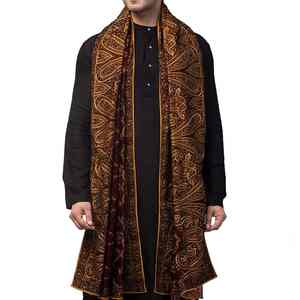 Châle d'hiver en laine pour homme, uni, doux, chaud, respirant, traditionnel, 300g, personnalisable - Product Image 2