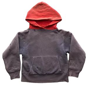 Sweat à capuche surdimensionné lavé à l'acide pour hommes personnalisé Boxy Zipper Distressed Print 100% Heavyweight Cotton Zip-up Style décontracté pour l'hiver - Product Image 1