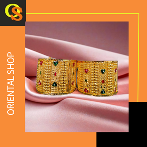 Acheter ensemble de bracelets faits à la main avec plaqué or 22 carats style moderne ensemble de bracelets pour femmes porter des bijoux par les exportateurs - Product Image 3