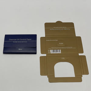 Usine directe pour l'emballage de papier absorbant l'huile |   Boîte pliante en carton pour papier absorbant pour le visage avec logo personnalisé imprimé - Product Image 3