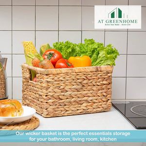 ตะกร้าเก็บผักตบชวาทรงสี่เหลี่ยมสำหรับ2023ใช้ในห้องน้ำเรือนเพาะชำในห้องครัวจากเวียดนาม - Product Image 2