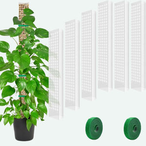 Poteau de mousse modulaire en forme de D, recouvert de plastique, 48 pouces, extensible à clipser, pour serre, support de plante simple - Product Image 6