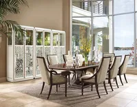 Base sculpturale et plateau en placage |   Offre de meubles de salle à manger formels modernes et luxueux