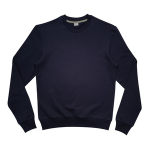 Sweat-shirt de qualité supérieure pour hommes, manches régulières, col rond, bon prix, coton bleu foncé - Product Image 1